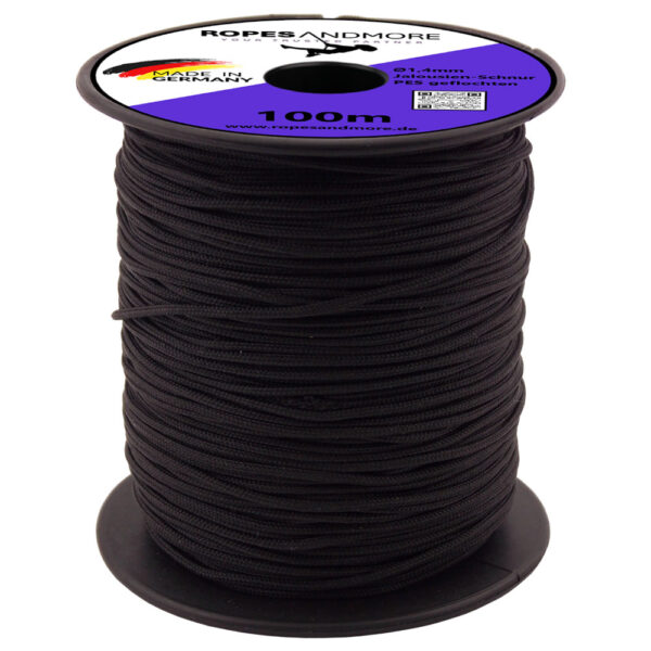 Jalousien Schnur Rollo Zugschnur 1,4mm geflochten 100m Weiß, Schwarz – Bild 2