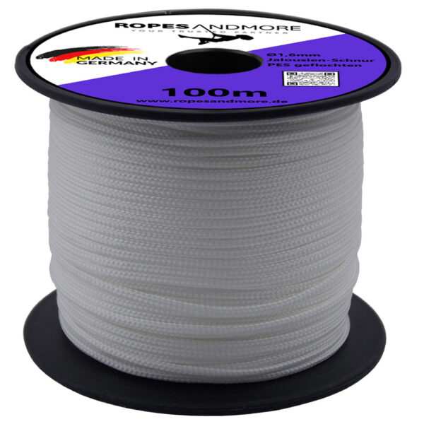 Jalousien Schnur Rollo Zugschnur 1,6mm geflochten 100m