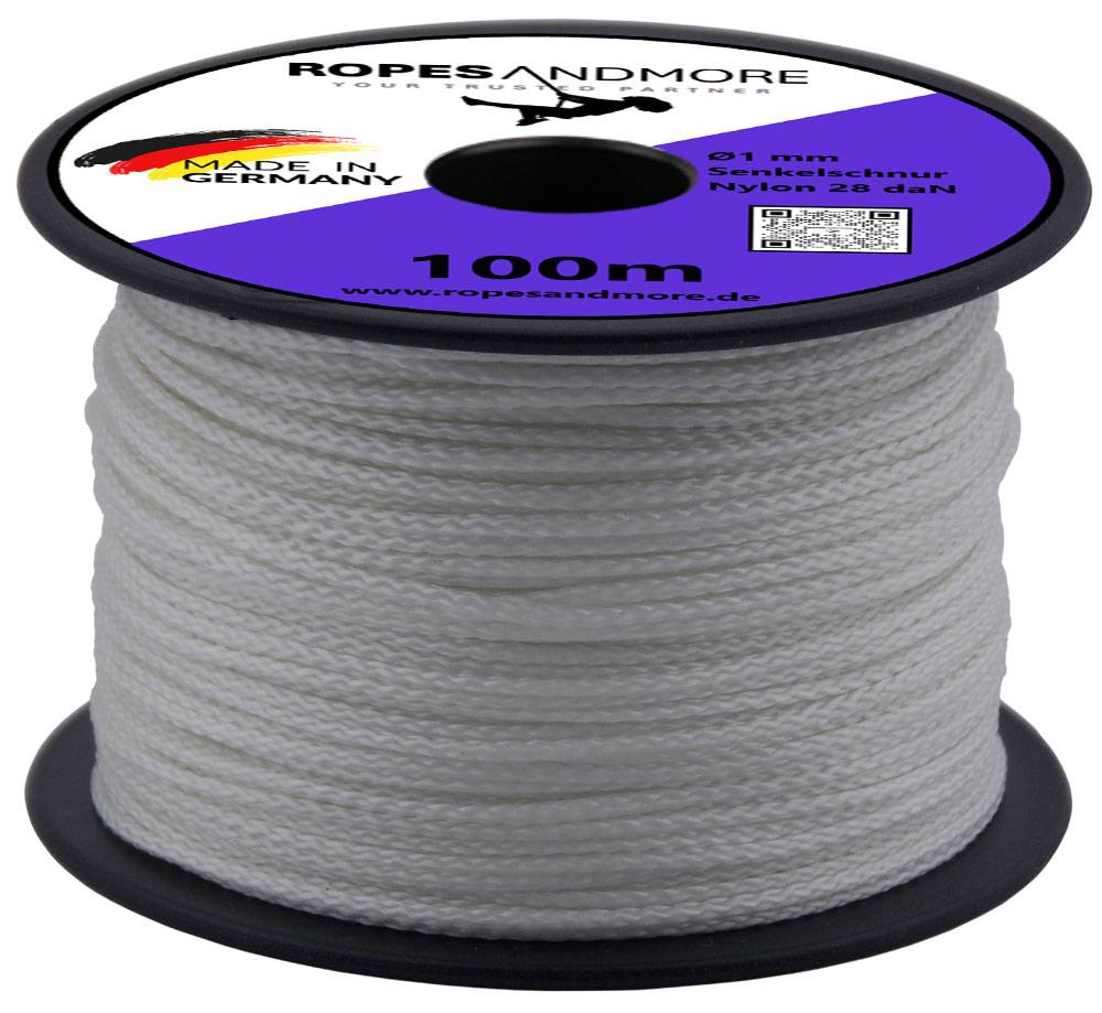 Senkelschnur PA Polyamid Ø1mm geflochten 100m