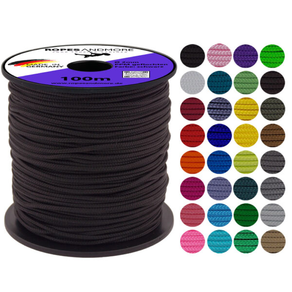 Polypropylenseile PPM Seil Ø2mm 16-fach geflochten 100m 34 Farben
