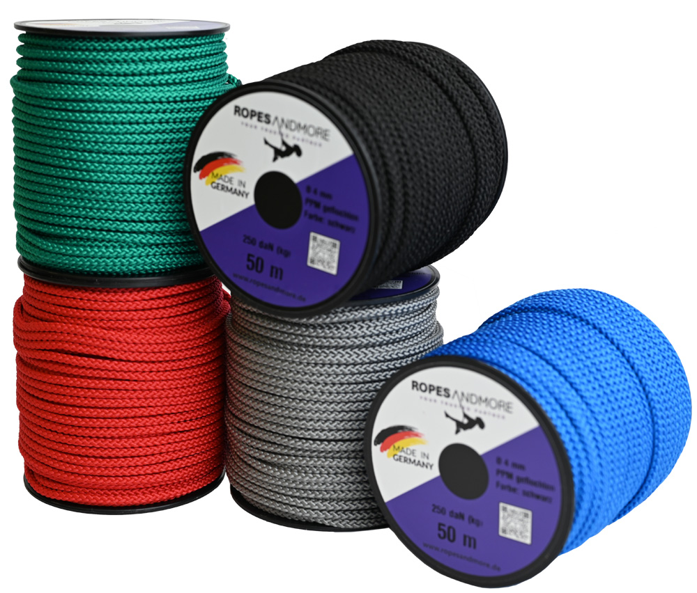 Universalschnur Ø4mm Tampen Seil 8-fach geflochten 50m Schnur