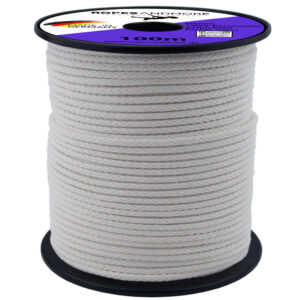 Baumwollseil Ø4mm 8-fach geflochten 100% Baumwolle