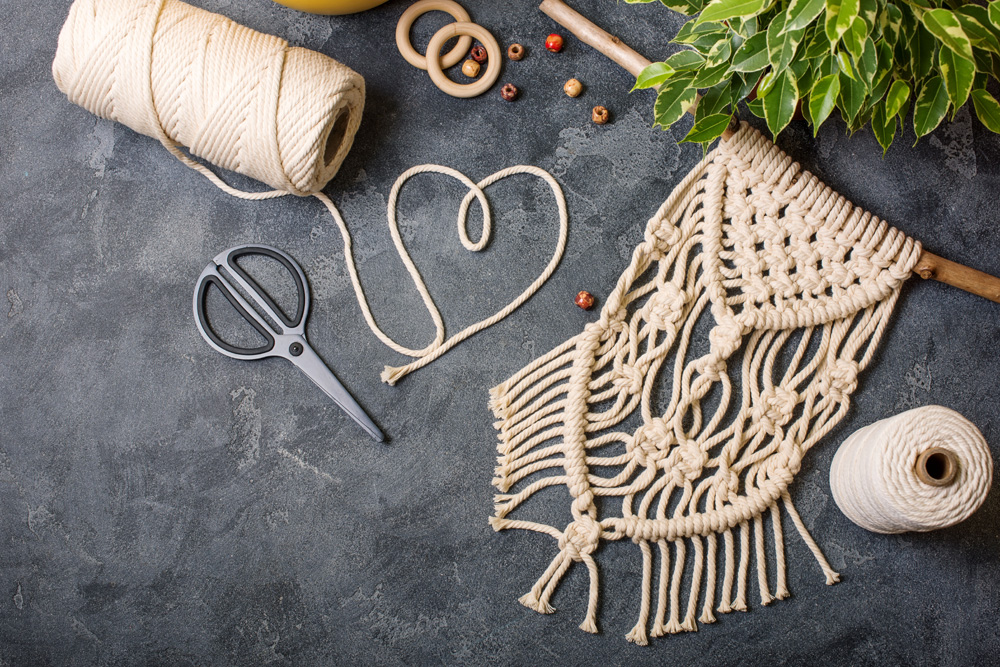 Baumwollseil Ø3mm 8-fach geflochten 100% Baumwolle – Bild 2