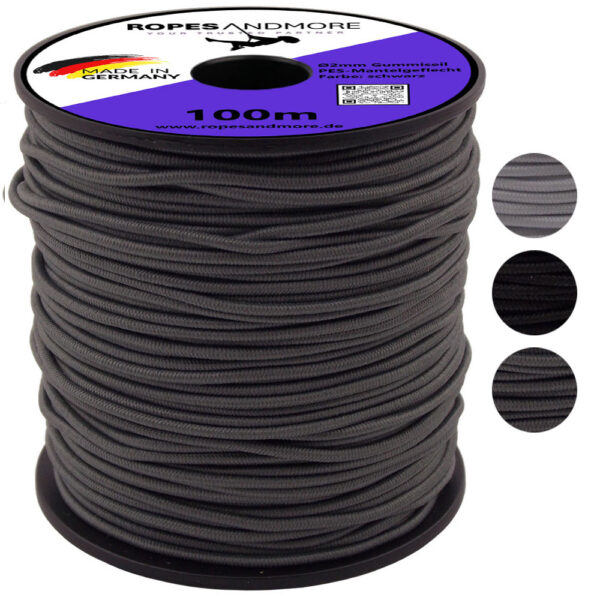 Expanderseil Gummiseil PES Polyester Ø2mm Mantelgeflecht 100m