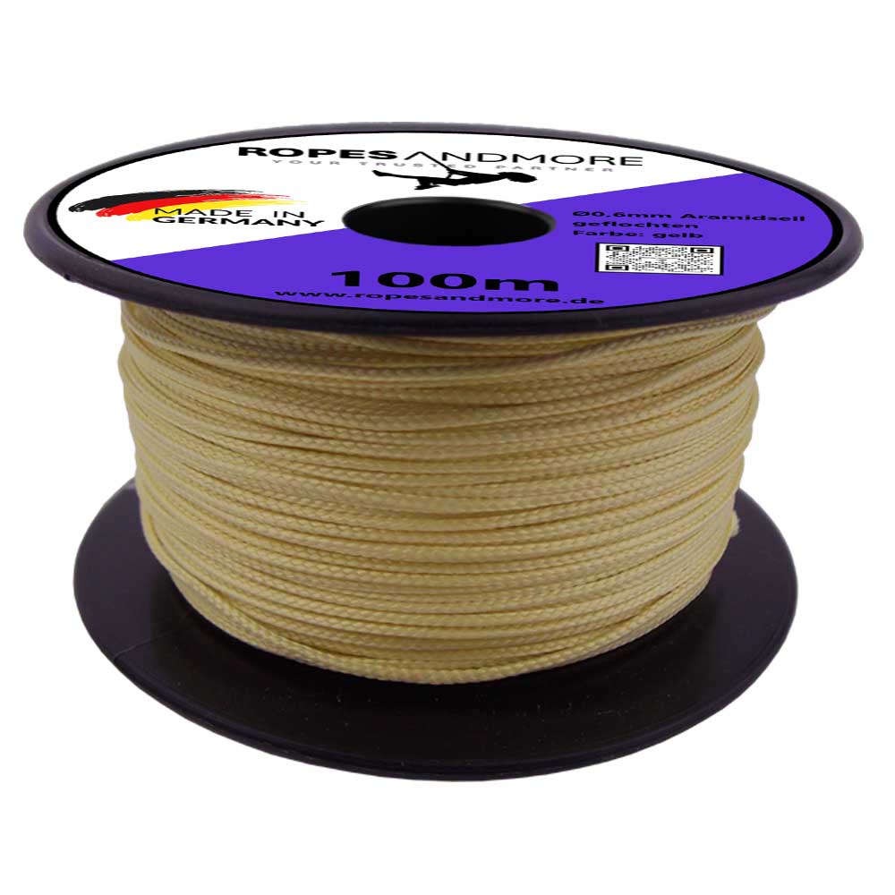 Aramidseil Kevlarschnur Ø0,6mm 6-fach geflochten 100m