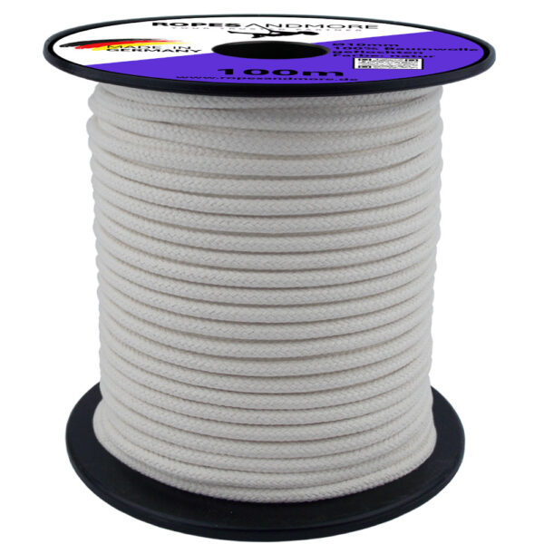 Baumwollseil Ø10mm 16-fach geflochten 100% Baumwolle