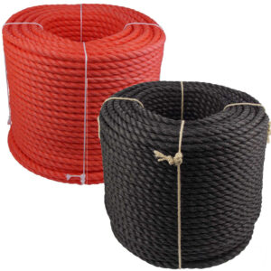 Polypropylenseil PP SPLIT Ø20mm 3-litzig gedreht 220m Rot / Schwarz