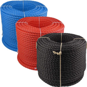 Dieses Polypropylenseil SPLIT 20 mm, 3-litzig gedreht, wird in Deutschland aus hochwertigen gespaltenen Polypropylenbändern hergestellt. Es ist schwimmfähig, leicht, wetterfest und beständig gegen Feuchtigkeit, UV-Strahlung sowie viele Chemikalien. Ideal für Boot, Garten, Bauprojekte, Outdoor-Aktivitäten, DIY-Anwendungen und dekorative Projekte. Bruchlast ca. 2170 daN, Gewicht ca. 6,5 kg pro 100 m. Perfekt für alle, die ein langlebiges und vielseitiges Polypropylenseil suchen.