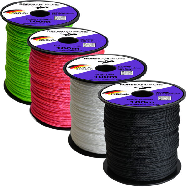 Polyesterseil PES Seil Ø2,5mm 16-fach geflochten Meterware 100m Made in Germany