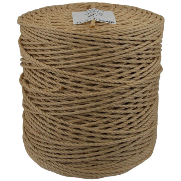 Polypropylenseil PP Seil SPLIT Ø5mm 3-litzig gedreht 400m Beige Kabeleinzugsseil, Planenseil