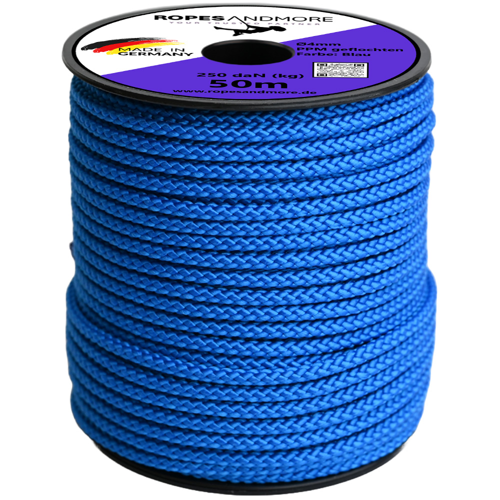 Universalschnur Ø4mm Tampen Seil 8-fach geflochten 50m Schnur – Bild 4
