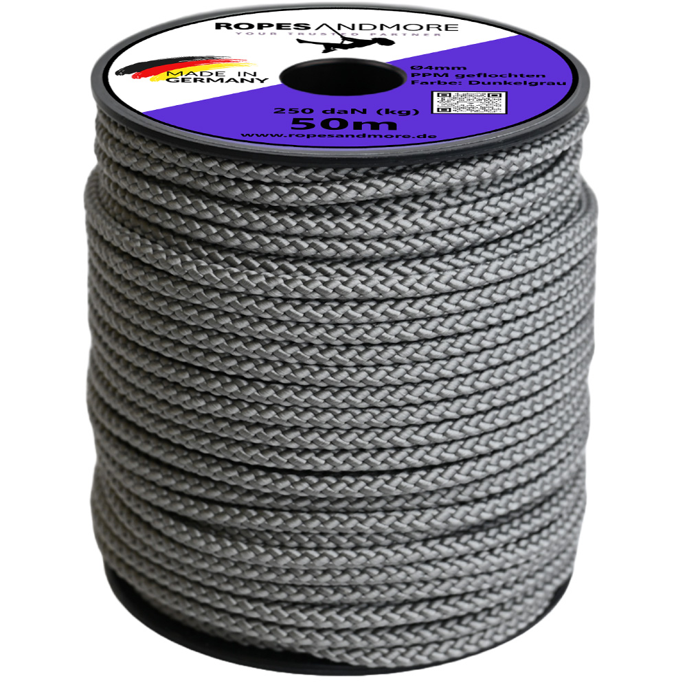 Universalschnur Ø4mm Tampen Seil 8-fach geflochten 50m Schnur – Bild 2