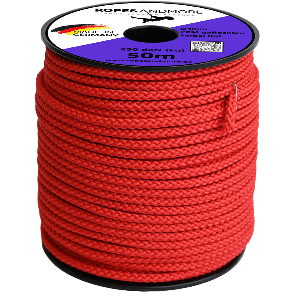Universalschnur Ø4mm Tampen Seil 8-fach geflochten 50m Schnur – Bild 3