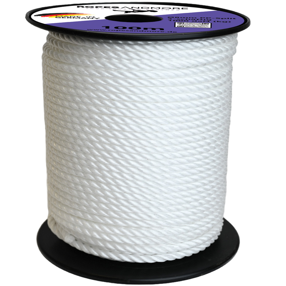 Polypropylenseil PP SPLIT Seil Ø8mm-3-litzig gedreht 100m