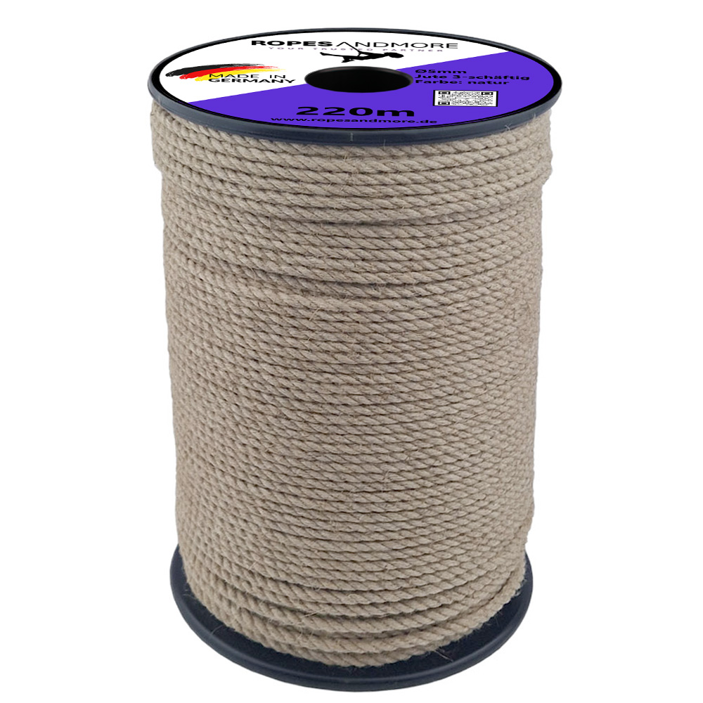 Juteseil Ø5mm 3-litzig gedreht (geschlagen) hochwertiges Naturprodukt