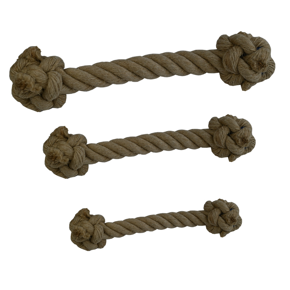 Nachhaltiges Hundespielzeug aus Naturhanf – Dental Kauspielzeug in 20–30 mm Stärke Handmade by Alice
