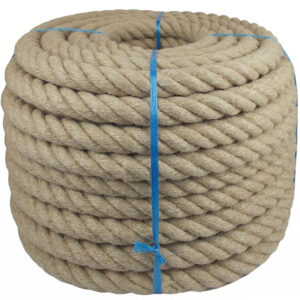 Massives 60mm Hanfseil aus 100% Naturhanf, 4-litzig gedreht, Made in Germany für Sport und Fitness.
