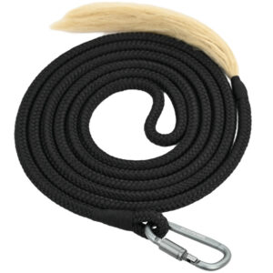 Führleine für Pferde 12 mm PP Seil Schwarz – 3 m, 5 m mit Karabiner – robust & wetterfest - Handmade by Alice