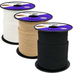 Spezialseil B1 Ø8mm – schwer entflammbar – 8-fach geflochtenes Polyesterseil – flammhemmend nach EN 13501-B1 – robust, abriebfest & UV-beständig – Ropes and More