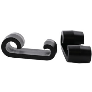 Expanderdoppelhaken Kunststoff Ø8 mm – Planenhaken, Gummiseil-Haken, wetterfest, wiederverwendbar, Schwarz