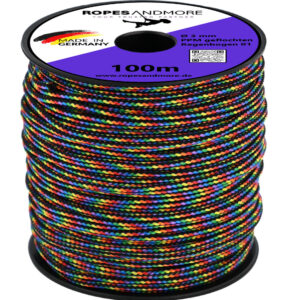 Polypropylenseile PPM Seil Ø3mm-5mm 16-fach geflochten Rainbow-Edition, Meterware - 100m Spule