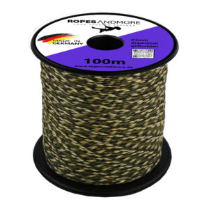 3 mm Aramidseil auf Spule, 8-fach geflochten, in Militärfarben, extrem reißfest und hitzebeständig, Made in Germany