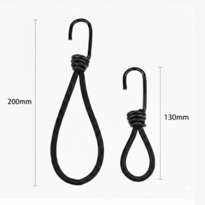 Gummispanner mit Spiralhaken - Expanderseil Gummischnur Spannseil 13cm, 20cm von Ropes and More