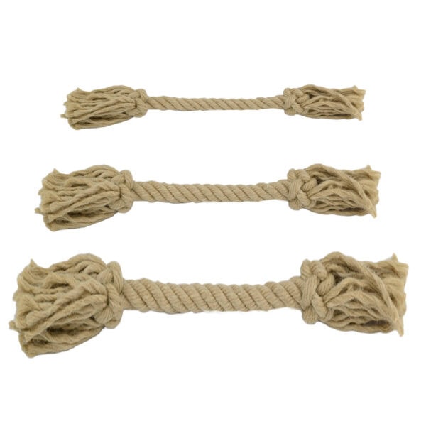 Hundespielzeug aus Naturhanf – Dental Fransen- Kauspielzeug in 20–30 mm Stärke Handmade by Alice