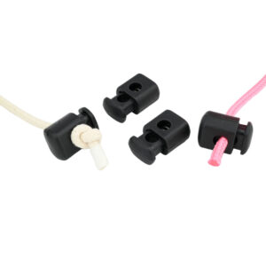 Runder Kordelstopper Schwarz – 1 Stk., 6 Stk. oder 10 Stk. | Für PP-, Baumwoll- & Hanfseile