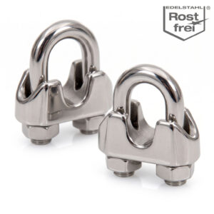 Edelstahl Drahtseilklemmen DIN 741 V4A (4mm, 5mm, 6mm) – Rostfreie Bügelklemmen Seilklemme