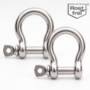 Schäkel geschweift Edelstahl V4A (M4–M10) | Ropes and More